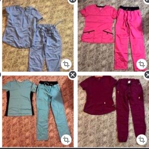 Four Sets of Colorful Scrubs